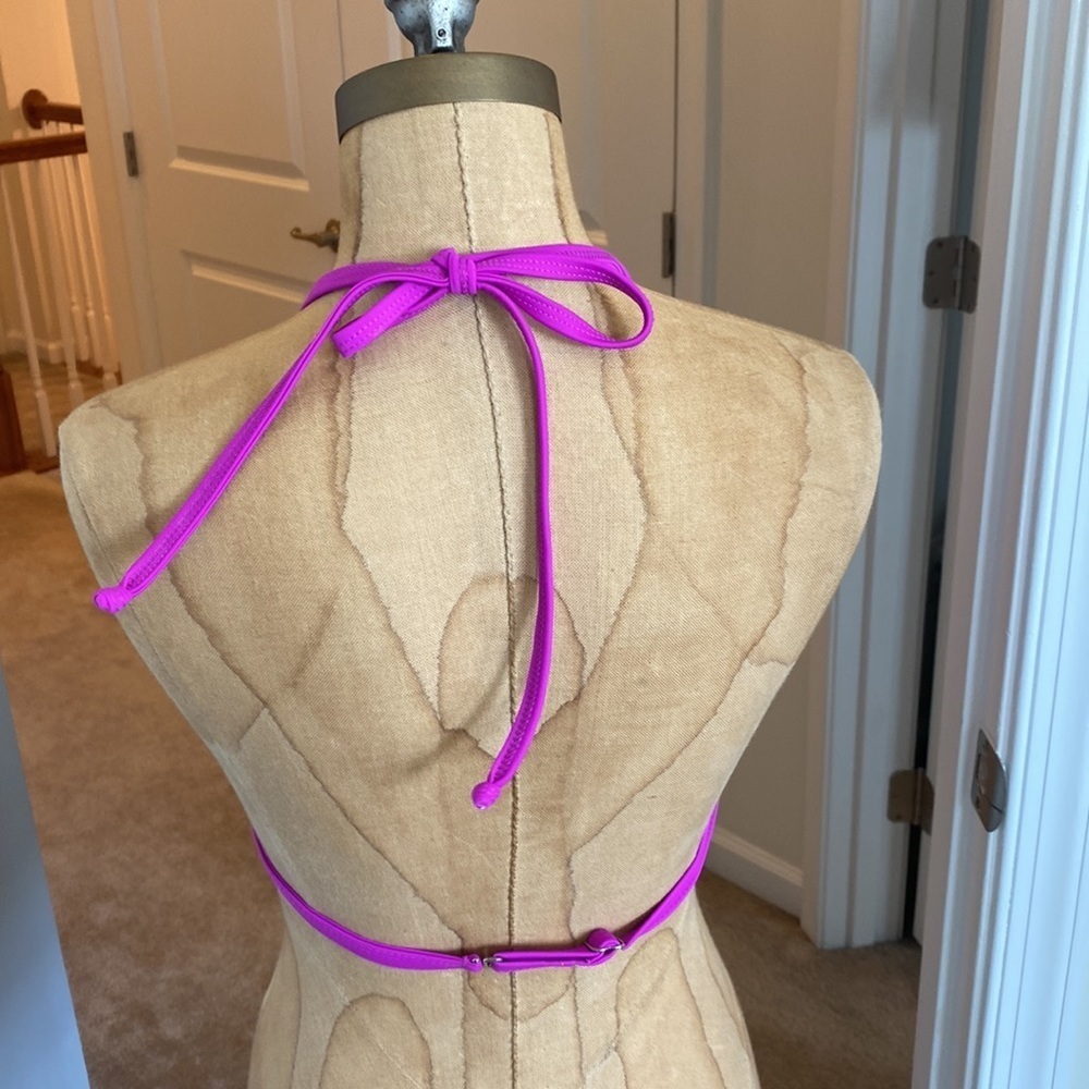 Venus Purple Strappy Cage Bikini Top 34D - Picture 8 of 8